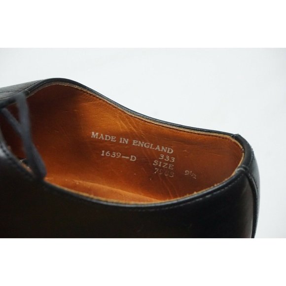 Loake Bros. British Isles Collection Black Cap Toe Mens Dress Shoes Sz 9.5 - Picture 10 of 10